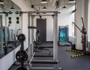 Fitness gym area at The Clinic at Christie.