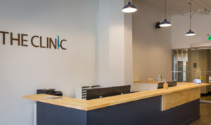 the clinic at christie front desk
